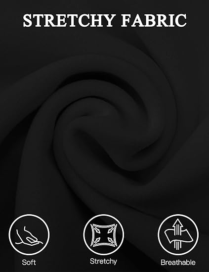 Women's Office Work Pencil Skirt Stretch High Waist Below Knee Bodycon for Business Casual